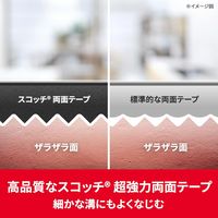 スリーエム(3M) スコッチ 超強力両面テープ プレミアゴールド スーパー多用途 粗面用 幅19mm×長さ1.5m 1巻 KPR-19R