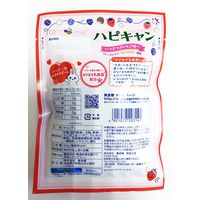 ハピキャン つぶつぶいちご味 乳酸菌配合 着色料不使用 60g 12袋 黄金糖 キャンディ　個包装