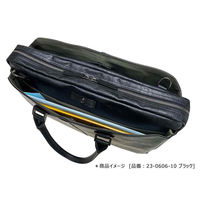 ウノフク 暁 ブリーフケース 3層式 ネイビーブルー 23-0606-80 1個（直送品）