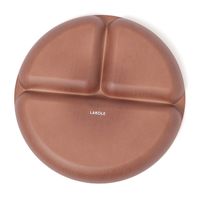 木目ラウンド仕切りプレート ブラウン LAKOLE/ラコレ