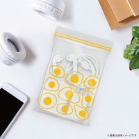 プラスプラス デザインジッパーバッグ S 13×17cm たまご柄 保存袋 冷凍・レンジ解凍可 1箱（35枚入）オルディ