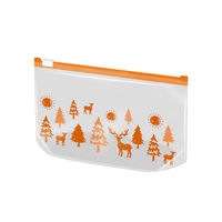 プラスプラス デザインスライダーバッグ M マチ付 23×14×6cm 北欧柄 冷凍・レンジ解凍可 1セット（1箱（15枚入）×5）オルディ