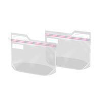 プラスプラス インデックス付 フリーザーバッグ S 16×10×4cm マチ付 冷凍・レンジ解凍可 1セット（1パック（14枚入）×5）オルディ