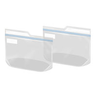 プラスプラス インデックス付 フリーザーバッグ M 20×12.5×6cm マチ付 冷凍・レンジ解凍可 1セット（1パック（10枚入）×5）オルディ