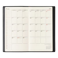 日本能率協会マネジメントセンター 【2025年4月版】NOLTY エクセル8 スリム 片側1週間+ノート 黒 9033 1冊（直送品）