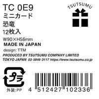 包む ミニカード 恐竜 12枚入 TC0E9 1セット(1個×10)（直送品）