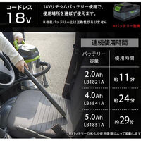 ミナト電機工業 充電式バキュームクリーナー MPV-1810+4.0Ahバッテリー+急速充電器 MPV-1810 1個（直送品）