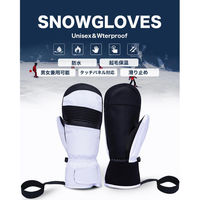 武興商事 【 完全防水4層構造】 スキー スノーボードグローブ 手袋 ミトン ホワイト 101140 1個（直送品）