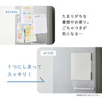 キングジム 冷蔵庫ピタッとファイル(書類整理タイプ)白 2931-W 1冊