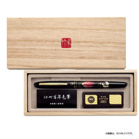 呉竹 くれ竹万年毛筆 蒔絵物語 桜に紅葉 軸色:黒 DU185-515 1本（直送品）