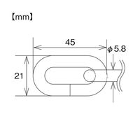 New Hikari (ニューヒカリ) ユニクロショートリンクチェーン 6mm×30m SH-CSR-6 清水 1本（直送品）