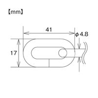 New Hikari (ニューヒカリ) ユニクロショートリンクチェーン 5mm×30m SH-CSR-5 清水 1本（直送品）