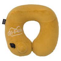 ハイ・キューブ GI-AIR ポンプ式ネックピロー マスタードカーキ NHC-018 1個入 1個（直送品）