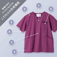 松吉医科器械 マツヨシ スクラブ トップス MY-NS0820NA ネイビーL MY-NS0820NA(ネイビー) 1着（直送品）