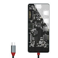 エアリア 透明パネル多機能USBハブ SEEーTHROUGH6 SDーCMULTI01ーB 1個