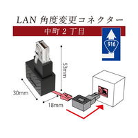 エアリア LAN角度変換アダプター 中町2丁目 カテゴリー6A対応 AR-LL2 1個