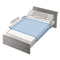 オオサキメディカル プラスハート さらっと防水シーツ ブルー 介護 病院 保育園 滑りにくい 抗菌 防臭 3024 1袋（1枚入）