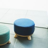 ファブリックスツール（ワッフル） ブルー LAKOLE/ラコレ