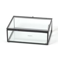 ガラスアクセサリーBOX ブラック LAKOLE/ラコレ