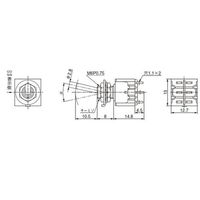 エスコ 125V/6A 2極双投/トグルスイッチ EA940DH-109A 1セット(7個)（直送品）