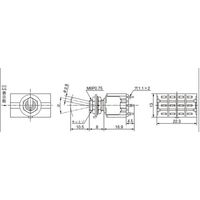 エスコ 125V/4A 4極双投/トグルスイッチ EA940DH-111A 1セット(5個)（直送品）
