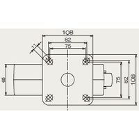 エスコ 125mm 段差乗越えキャスター2個(ベース 108x108mm) EA986PJ-4 1セット（直送品）