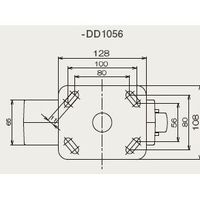 エスコ 125mm 段差乗越えキャスター2個(ベース 128x108mm) EA986PJ-5 1セット（直送品）