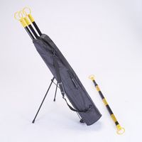 エスコ 伸縮ガードバー(1.3ー2.2mートラ4本/自立バッグ付) EA983FV-190S 1セット（直送品）