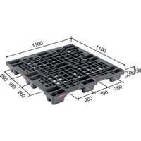 エスコ 1100x1100x130mm パレット・PP製(軽量/2枚) EA985P-1A 1組（直送品）