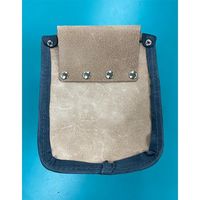 エスコ 185x130x220mm 腰袋(2段/黒染/ヌバック革) EA925CB-12 1個（直送品）