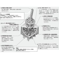 エスコ 125V/6A 単極双投/トグルスイッチ EA940DH-105A 1セット(7個)（直送品）
