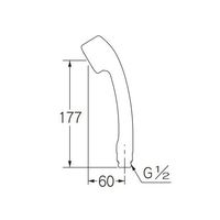 エスコ G1/2x1.6m シャワーホースセット(シルバー) EA468BX-10A 1組（直送品）