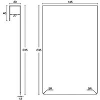 トラスコ中山 TRUSCO 簡単引っかけプラ看板(235X145) TP-231430 1個 631-7671（直送品）