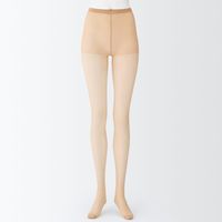 【レディース】無印良品 婦人 サポートタイプ ２０デニール ストッキング（３足組） 婦人Ｌ クリアベージュ 良品計画