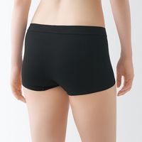 【レディース】無印良品 婦人 ストレッチサニタリーボクサーショーツ 婦人Ｌ 黒 良品計画