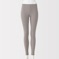 【レディース】無印良品 婦人 ストレッチリブ編み レギンス 十分丈 婦人Ｌ グレイッシュブラウン 良品計画