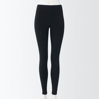 【レディース】無印良品 婦人 ストレッチリブ編み レギンス 十分丈 婦人Ｍ 黒 良品計画