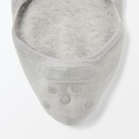 【レディース】無印良品 婦人 かかと滑り止め付き 薄手 フットカバー 杢色 ２３～２５ｃｍ グレー 良品計画