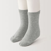 無印良品 キッズ 足なり直角 靴下（３足組） キッズ１５～１９ｃｍ グレー 良品計画