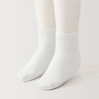 無印良品 キッズ 足なり直角 ショート丈靴下（３足組） キッズ１５～１９ｃｍ オフ白・グレー・黒 良品計画
