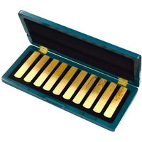 野中貿易 クラリネット、アルトサクソフォン用木製リードケース 10枚収納 ブルー CL-10BL 1個（直送品）