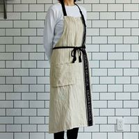 DEAN&DELUCA（ディーン&デルーカ） ジャガードエプロン ブラック×ナチュラル 4580379231664 1個