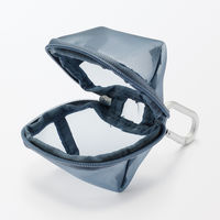 無印良品 ナイロンメッシュ コンパクトポーチ ブルー 約７×６ｃｍ 良品計画