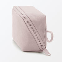 無印良品 リンクルナイロン 大きく開くポーチ ピンク Ｓ 約１１×６×３．５ｃｍ 良品計画