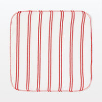 無印良品 インド綿 先染めふきん ６枚組 赤 約４０×４０ｃｍ 良品計画