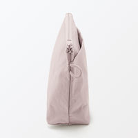 無印良品 リンクルナイロン マチ付きポーチ ピンク Ｍ 約２１×１３．５×６ｃｍ 良品計画