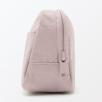 無印良品 リンクルナイロン 大きく開くポーチ ピンク Ｌ 約１８×１１．５×７ｃｍ 良品計画