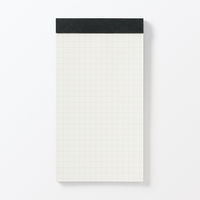 無印良品 切りはなせるメモ 方眼 黒 約８０×１４８ ｍｍ 1セット（1冊×2） 良品計画