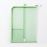 無印良品 ナイロンメッシュ 縦型書類ケース 仕切り付 Ａ４サイズ用 グリーン 良品計画
