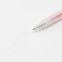 無印良品 さらさら描けるゲルインキボールペン ノック式 ０．３ｍｍ ピンク 1セット（1本×10） 良品計画
